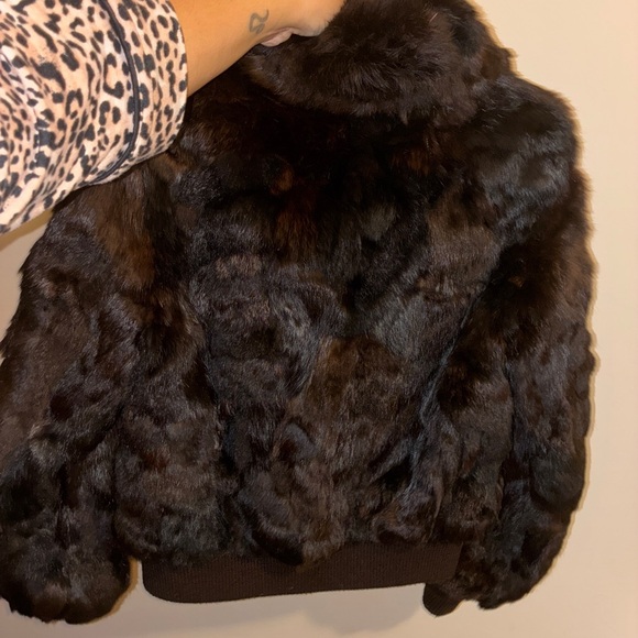 100% Genuine Rabbit Fur Jacket - Picture 2 of 3